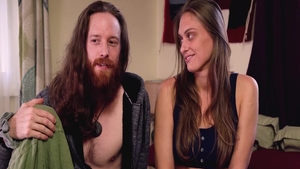 Charming babe feels the need for crazy nailing after interview