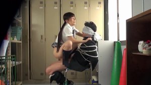 Hairy japanese bully voyeur creampie