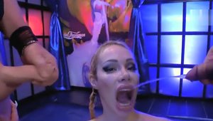 Gangbang scene amongst big tits fetish Chessie Kay