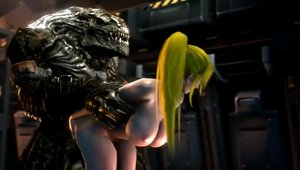 3D Toon Vidz: Big tits alien feels up to raw fucking HD