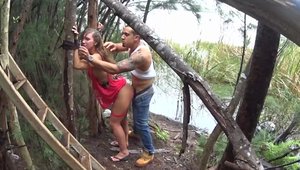 Girl Kaylee Banks domination tied up at the party