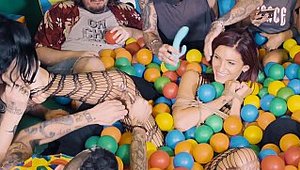 Crowd Bondage: Babe Amina Danger teasing